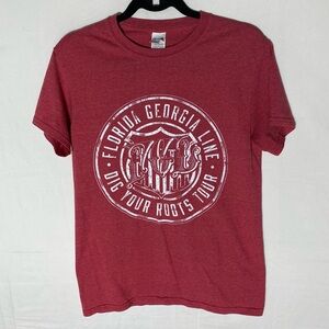 Gildan Red Florida Georgia Line Crew Neck Band Tee S